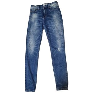 Lucky Brand Blue Bridgette Skinny Jeans with Modern Distressing - Size 4/27